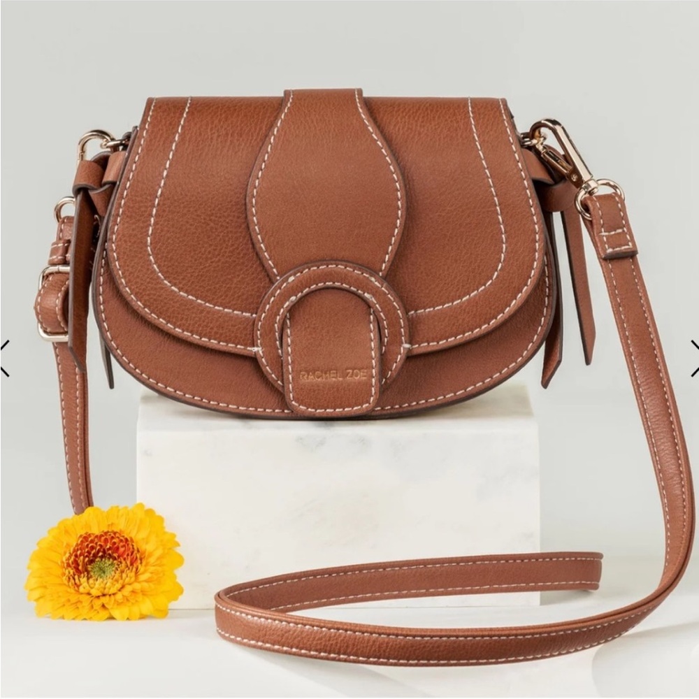 Rachel Zoe Edessi Crossbody & Belt Bag Saddle Brown Vegan Leather
